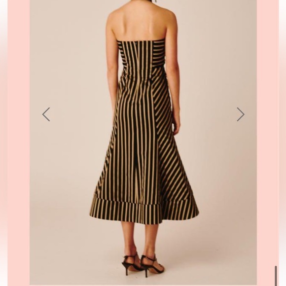 NWT C/MEO Collective High as Hope Midi Dress in Black Stripe - Picture 12 of 13
